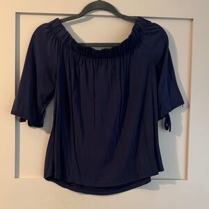 Rue21 Dark Blue Off-Shoulder Blouse